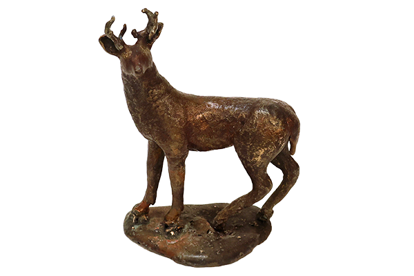 Angeles Guzman Deer Bronze Sculpture